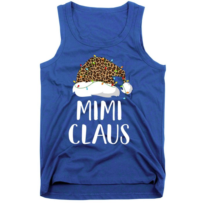 Mimi Claus Christmas Hat Santa Leopard Merry Christmas Great Gift Tank Top