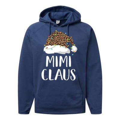 Mimi Claus Christmas Hat Santa Leopard Merry Christmas Great Gift Performance Fleece Hoodie