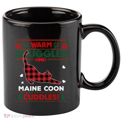 Maine Coon Cat Lover Cute Cat Xmas Ugly Christmas Gift 11oz C Handle Ceramic Mug