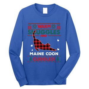 Maine Coon Cat Lover Cute Cat Xmas Ugly Christmas Gift Long Sleeve Shirt