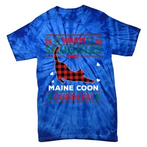 Maine Coon Cat Lover Cute Cat Xmas Ugly Christmas Gift Tie-Dye T-Shirt