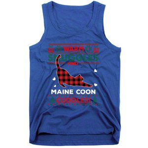 Maine Coon Cat Lover Cute Cat Xmas Ugly Christmas Gift Tank Top