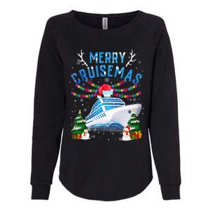 Merry Cruisemas Christmas 2024 Santa Reindeer Cruise Ship Womens California Wash Sweatshirt