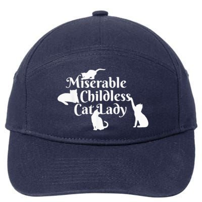 Miserable Childless Cat Lady Madam President 2024 7-Panel Snapback Hat