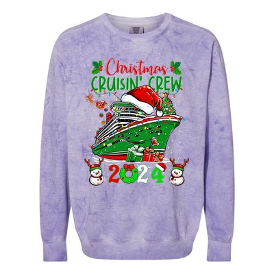 Merry Cruisemas Cruise 2024 Funny Christmas Cruisin Crew Colorblast Crewneck Sweatshirt