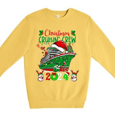 Merry Cruisemas Cruise 2024 Funny Christmas Cruisin Crew Premium Crewneck Sweatshirt