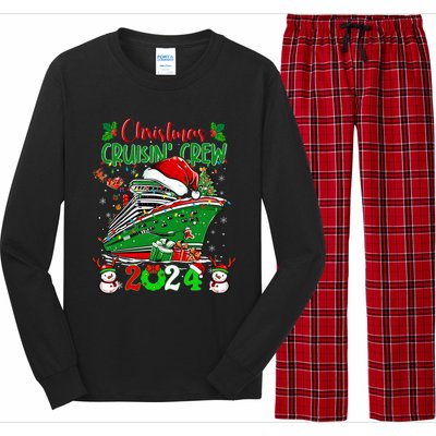 Merry Cruisemas Cruise 2024 Funny Christmas Cruisin Crew Long Sleeve Pajama Set