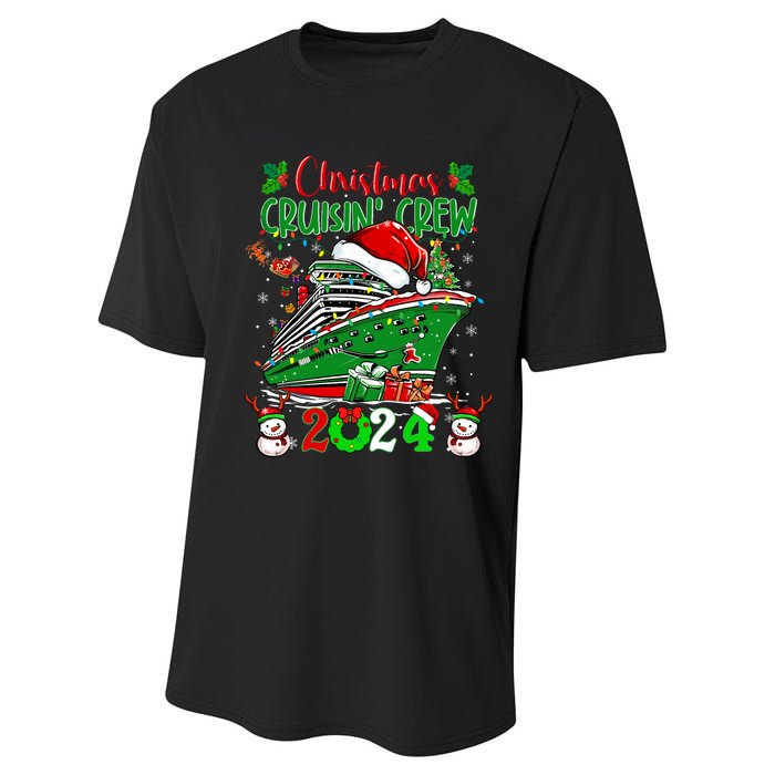 Merry Cruisemas Cruise 2024 Funny Christmas Cruisin Crew Performance Sprint T-Shirt