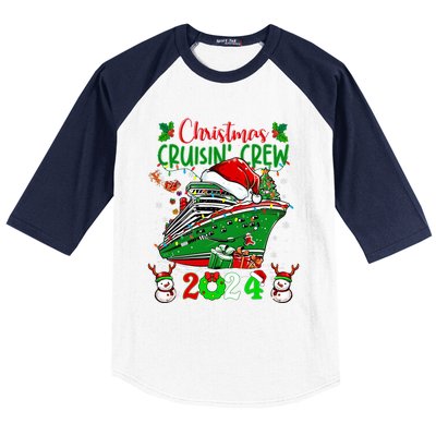 Merry Cruisemas Cruise 2024 Funny Christmas Cruisin Crew Baseball Sleeve Shirt