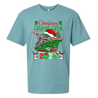 Merry Cruisemas Cruise 2024 Funny Christmas Cruisin Crew Sueded Cloud Jersey T-Shirt