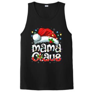 Mama Claus Christmas Lights Santa Hat Pajama Family Matching  PosiCharge Competitor Tank