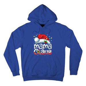 Mama Claus Christmas Lights Santa Hat Pajama Family Matching  Hoodie