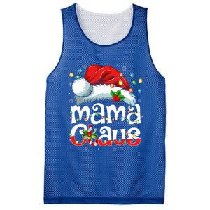 Mama Claus Christmas Lights Santa Hat Pajama Family Matching  Mesh Reversible Basketball Jersey Tank