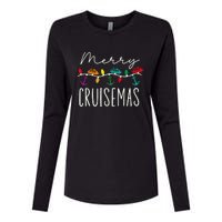 Merry Cruisemas Cruise Christmas Xmas Pajamas Holiday Funny Womens Cotton Relaxed Long Sleeve T-Shirt