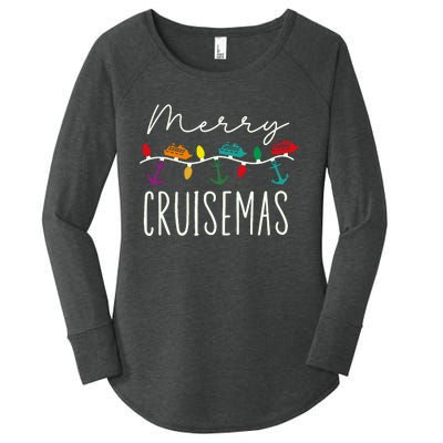 Merry Cruisemas Cruise Christmas Xmas Pajamas Holiday Funny Women's Perfect Tri Tunic Long Sleeve Shirt