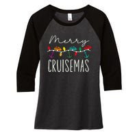 Merry Cruisemas Cruise Christmas Xmas Pajamas Holiday Funny Women's Tri-Blend 3/4-Sleeve Raglan Shirt