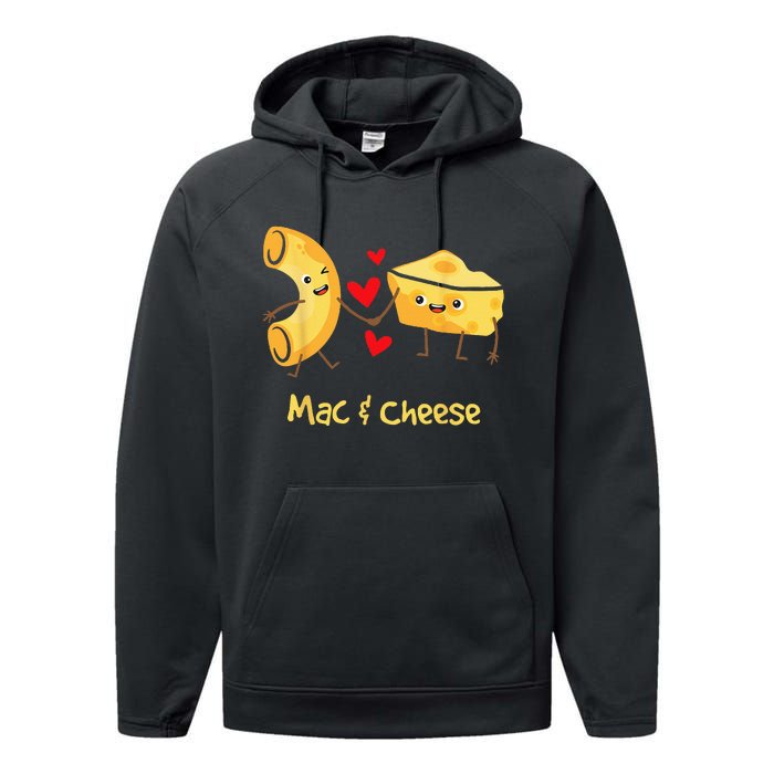 Mac & Cheese Couple Macaroni And Cheese Lover Foodie Performance Fleece Hoodie