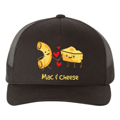 Mac & Cheese Couple Macaroni And Cheese Lover Foodie Yupoong Adult 5-Panel Trucker Hat