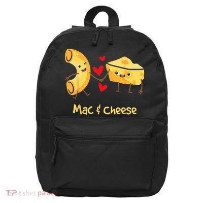Mac & Cheese Couple Macaroni And Cheese Lover Foodie 16 in Basic Backpack