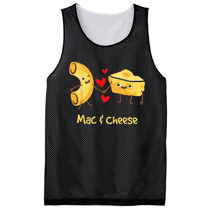 Mac & Cheese Couple Macaroni And Cheese Lover Foodie Mesh Reversible Basketball Jersey Tank