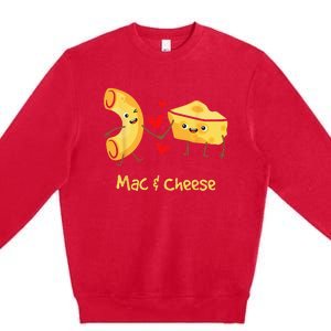 Mac & Cheese Couple Macaroni And Cheese Lover Foodie Premium Crewneck Sweatshirt