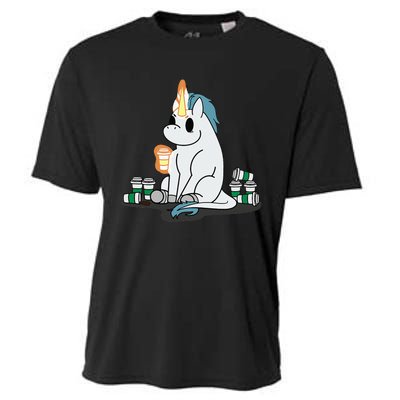 McSnoots Caffeine Coffee Unicorn Cooling Performance Crew T-Shirt