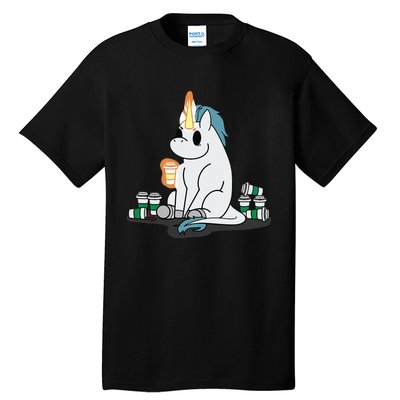 McSnoots Caffeine Coffee Unicorn Tall T-Shirt