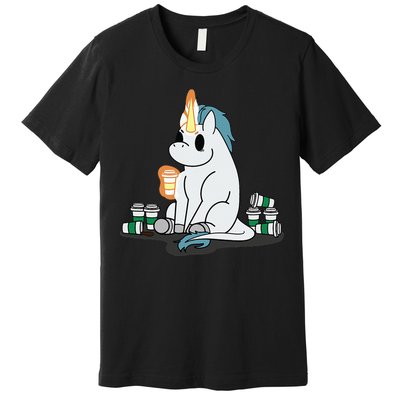 McSnoots Caffeine Coffee Unicorn Premium T-Shirt