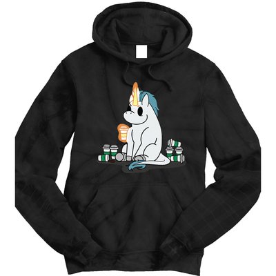 McSnoots Caffeine Coffee Unicorn Tie Dye Hoodie