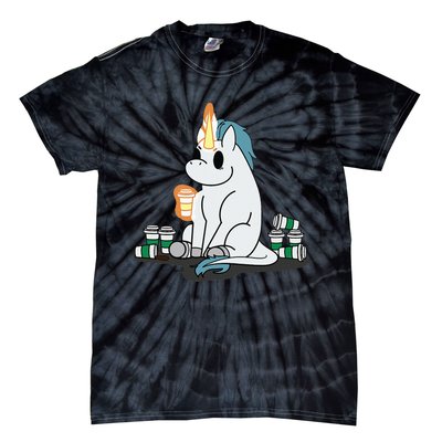 McSnoots Caffeine Coffee Unicorn Tie-Dye T-Shirt