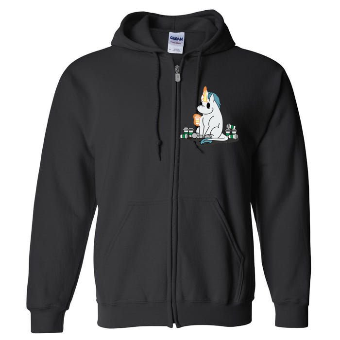 McSnoots Caffeine Coffee Unicorn Full Zip Hoodie