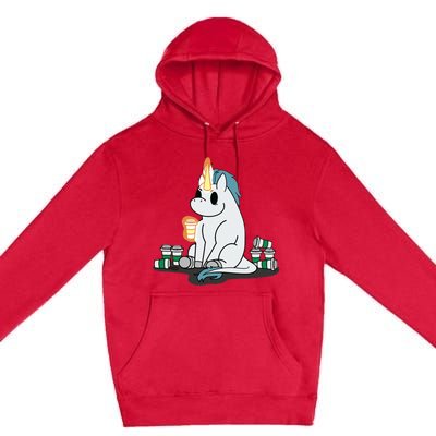 McSnoots Caffeine Coffee Unicorn Premium Pullover Hoodie