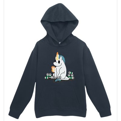 McSnoots Caffeine Coffee Unicorn Urban Pullover Hoodie