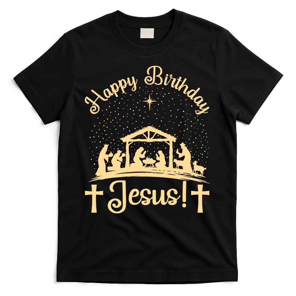 Merry Christmas Christian Happy Birthday Jesus Christ Xmas T-Shirt