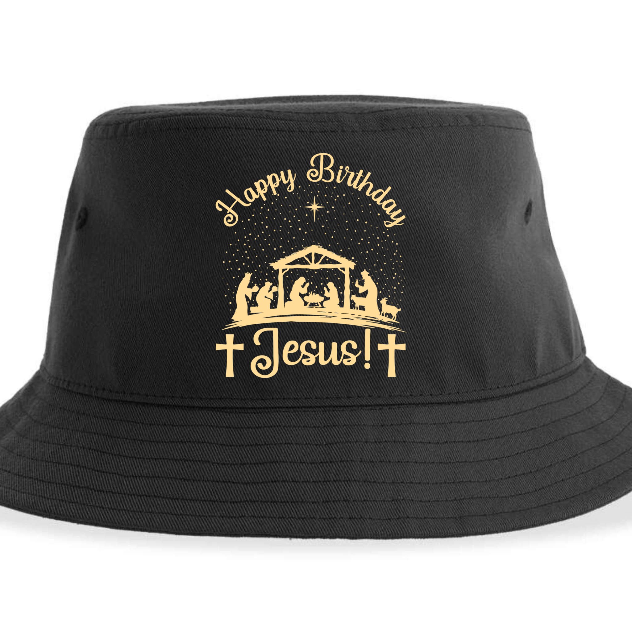 Merry Christmas Christian Happy Birthday Jesus Christ Xmas Sustainable Bucket Hat