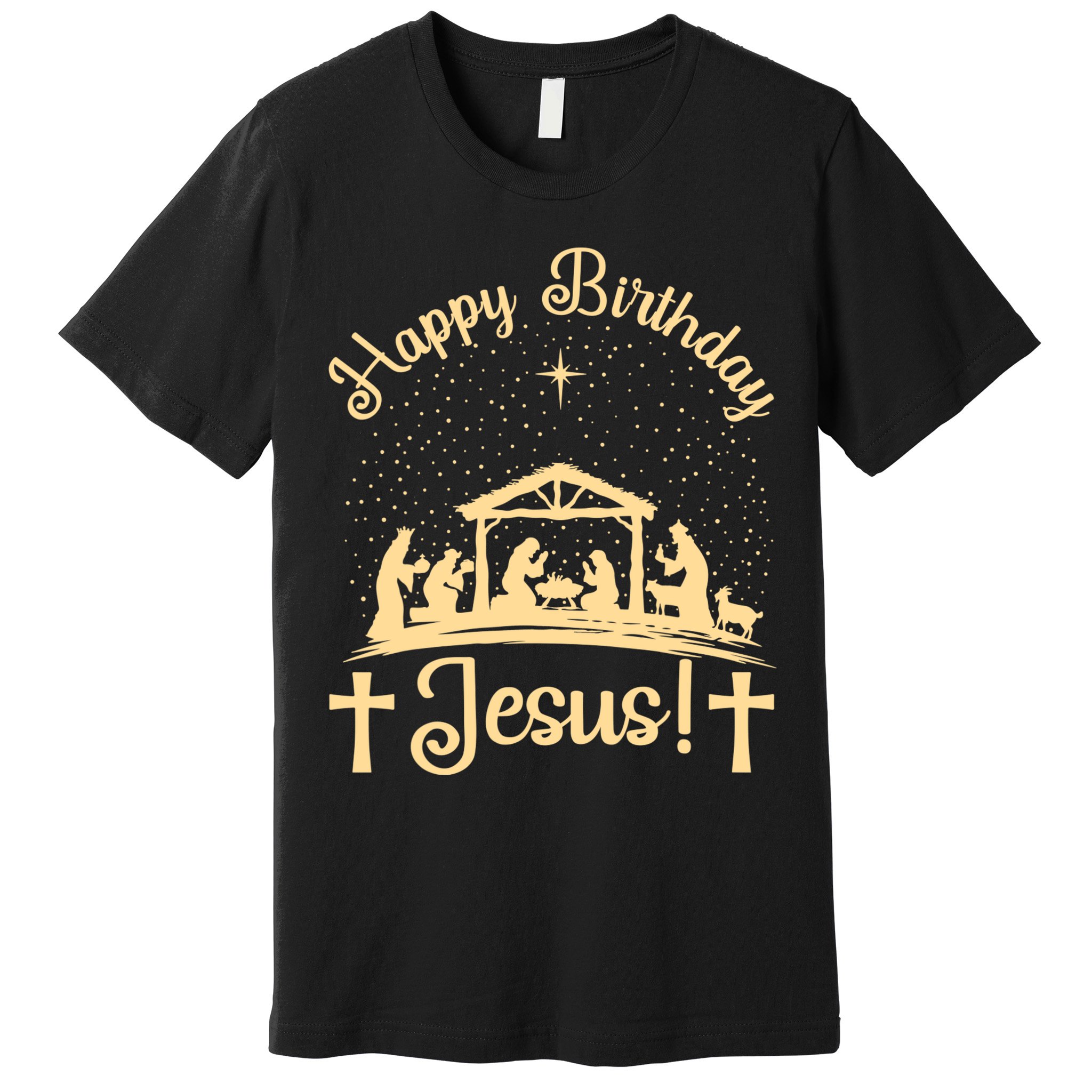 Merry Christmas Christian Happy Birthday Jesus Christ Xmas Premium T-Shirt