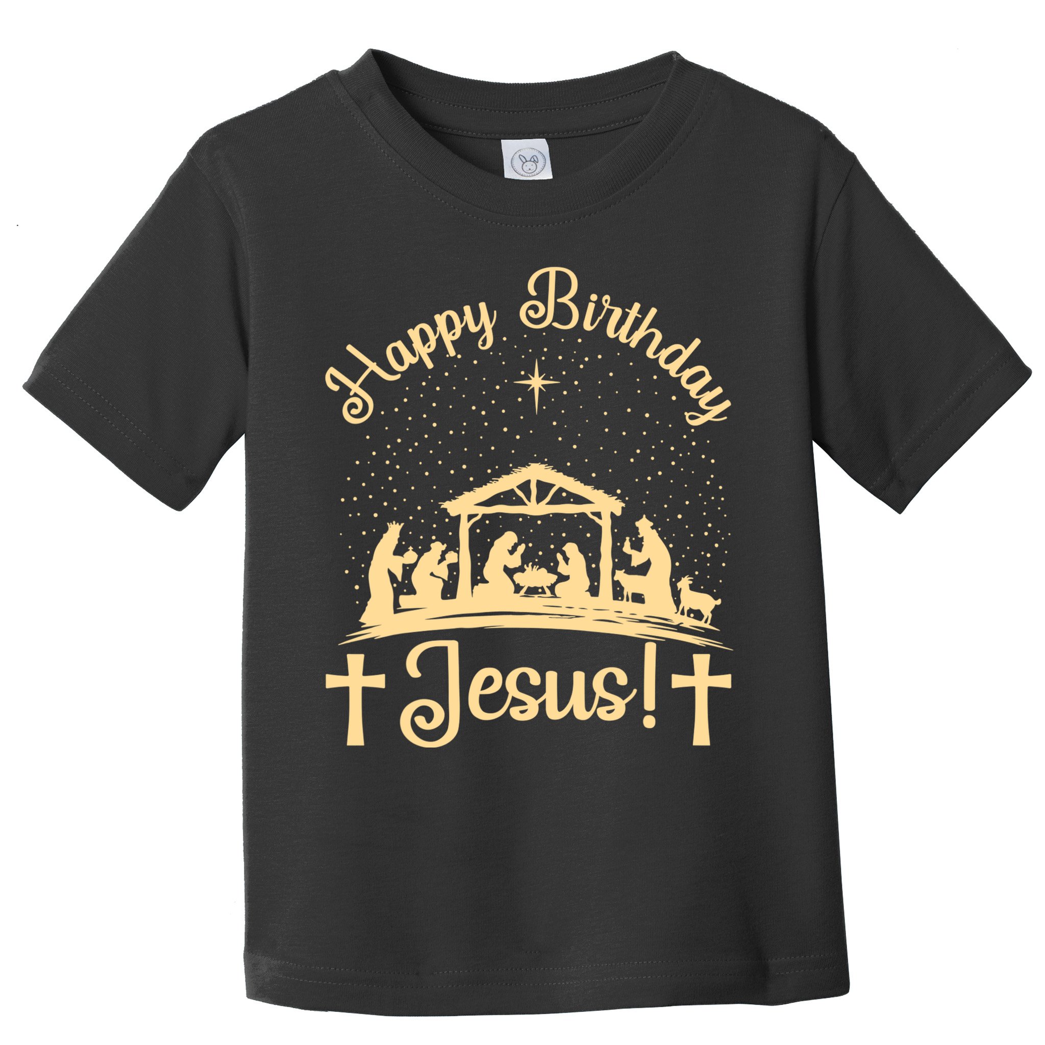 Merry Christmas Christian Happy Birthday Jesus Christ Xmas Toddler T-Shirt