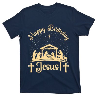 Merry Christmas Christian Happy Birthday Jesus Christ Xmas T-Shirt