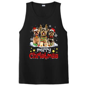 Merry Christmas Cute Yorkshire Terrier Dog Christmas Squad Gift PosiCharge Competitor Tank