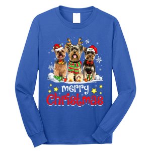 Merry Christmas Cute Yorkshire Terrier Dog Christmas Squad Gift Long Sleeve Shirt