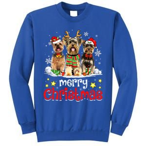 Merry Christmas Cute Yorkshire Terrier Dog Christmas Squad Gift Sweatshirt