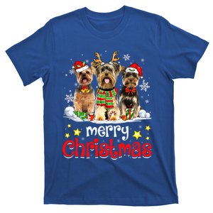 Merry Christmas Cute Yorkshire Terrier Dog Christmas Squad Gift T-Shirt