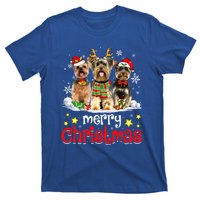 Merry Christmas Cute Yorkshire Terrier Dog Christmas Squad Gift T-Shirt