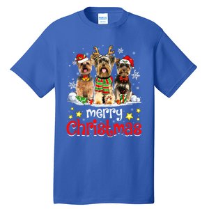 Merry Christmas Cute Yorkshire Terrier Dog Christmas Squad Gift Tall T-Shirt