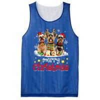 Merry Christmas Cute Yorkshire Terrier Dog Christmas Squad Gift Mesh Reversible Basketball Jersey Tank