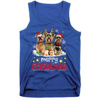 Merry Christmas Cute Yorkshire Terrier Dog Christmas Squad Gift Tank Top