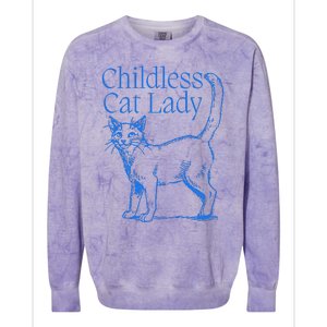 Meidastouch Childless Cat Lady Colorblast Crewneck Sweatshirt