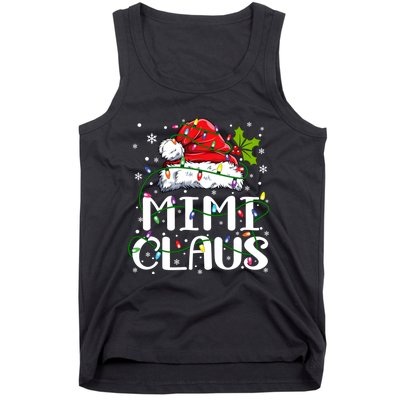 Mimi Claus Christmas Lights Pajama Family Matching Tank Top