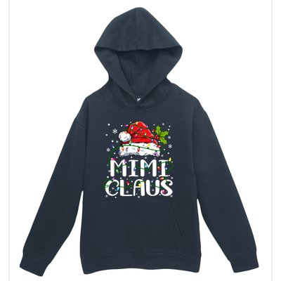 Mimi Claus Christmas Lights Pajama Family Matching Urban Pullover Hoodie