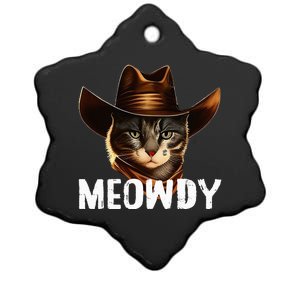 Meowdy Cat Cowboy Funny Cat Meme Ceramic Star Ornament